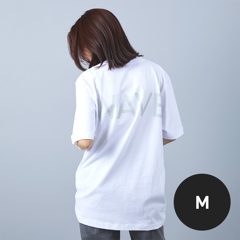 WAVE 点字モチーフ チャリティ Tシャツ WHITE Mサイズ BACK