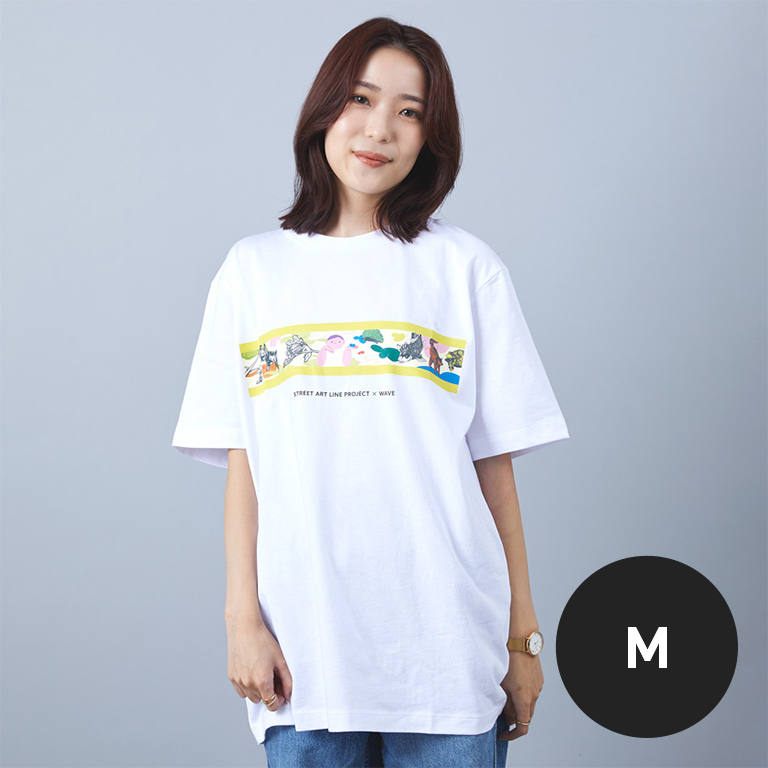 STREET ART LINE PROJECT×WAVE チャリティ Tシャツ WHITE Mサイズ BACK