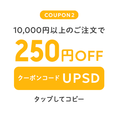 10,000円以上のご注文で250円OFF