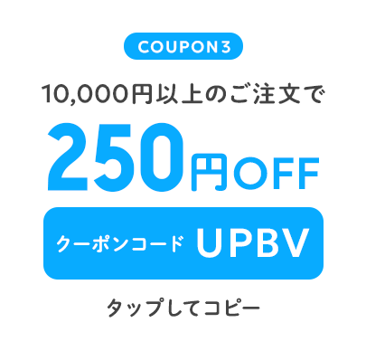 10,000円以上のご注文で250円OFF
