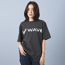 WAVEロゴ 点字モチーフ チャリティ Tシャツ GRAY Mサイズ